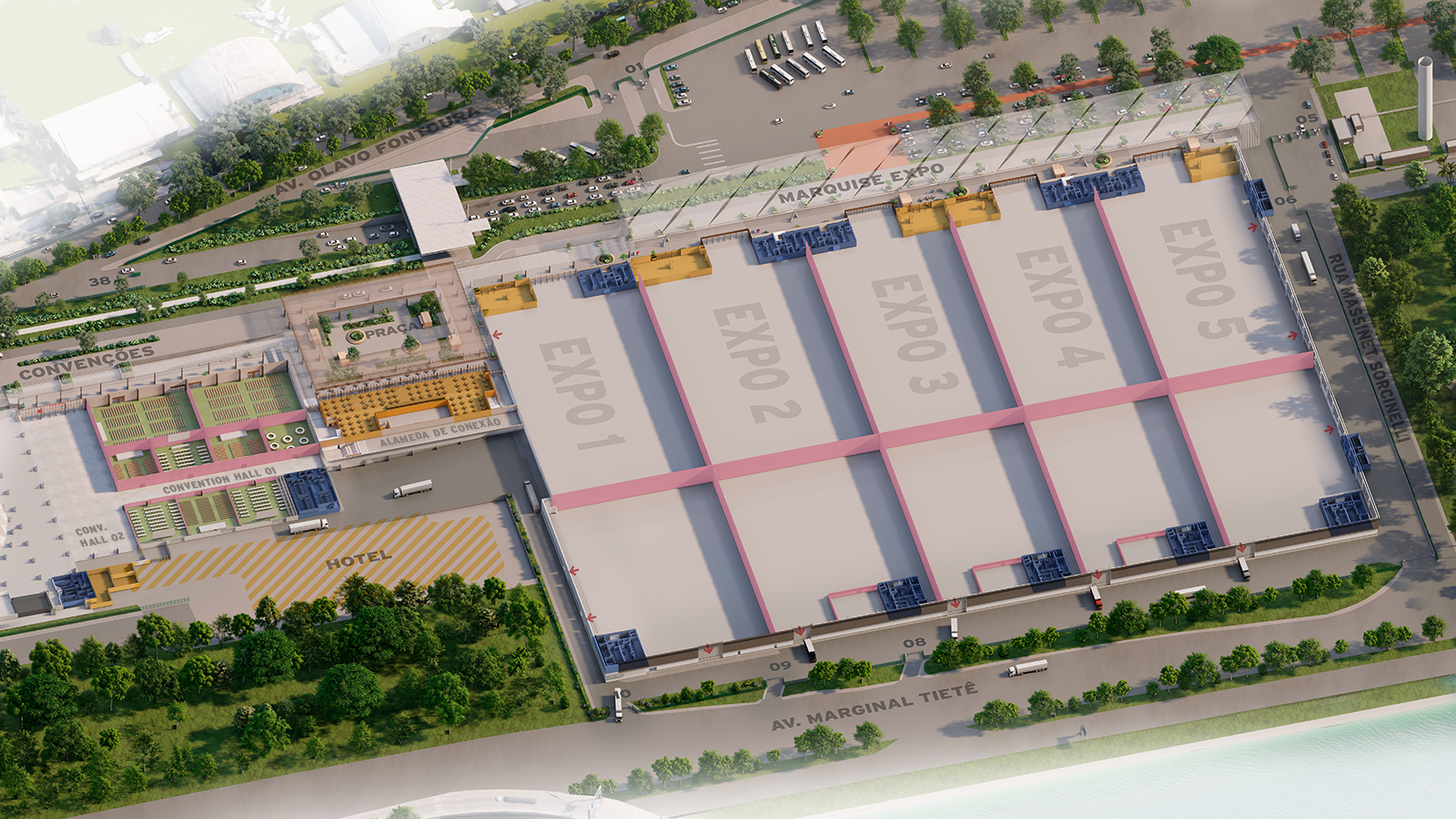 Mapa 3D - Expo Pavilhões